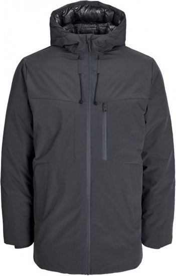 Jack & Jones PAYNE Windproof Parka Dark Grey - Jakne - Moške bunde za Močnejše Postave