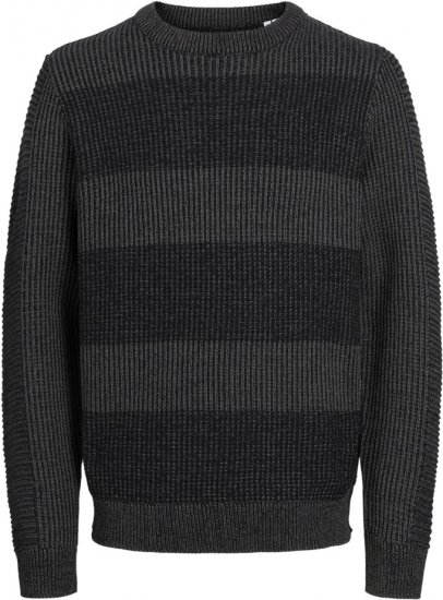 Jack & Jones HUGO Knitted Sweater Black - Puloverji & jopice - Moški Puloverji & Jopice za Močnejše Postave