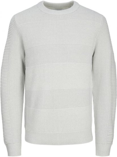 Jack & Jones HUGO Knitted Sweater White - Puloverji & jopice - Moški Puloverji & Jopice za Močnejše Postave