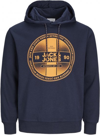 Jack & Jones RIO Hoodie Navy Blazer - Puloverji & jopice - Moški Puloverji & Jopice za Močnejše Postave