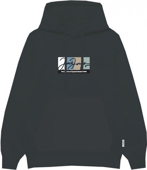 Jack & Jones PORTLAND Hoodie Grey - Puloverji & jopice - Moški Puloverji & Jopice za Močnejše Postave