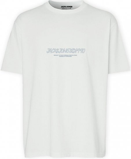 Jack & Jones JORBRONX T-Shirt White - Kratke Majice - Moške kratke majice za močnejše postave