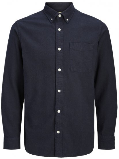 Jack & Jones Brook Twill Long Sleeve Shirt Dark Navy - Srajce - Moške srajce za Močnejše Postave