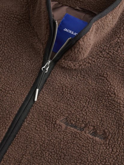 Jack & Jones Norrebro Teddy Jacket Deep Mahogany - Jakne - Moške bunde za Močnejše Postave