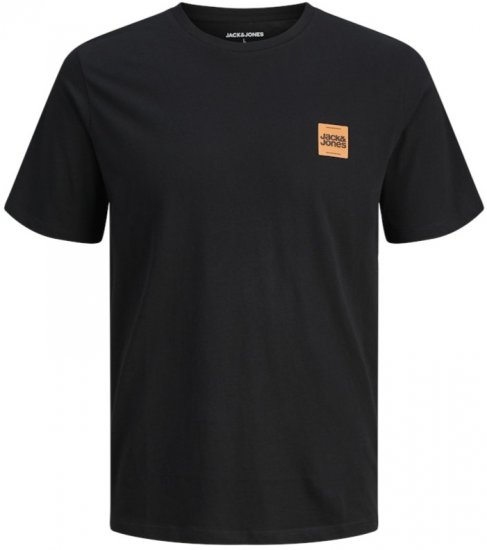 Jack & Jones Brandy Crew Neck T-Shirt Black - Kratke Majice - Moške kratke majice za močnejše postave