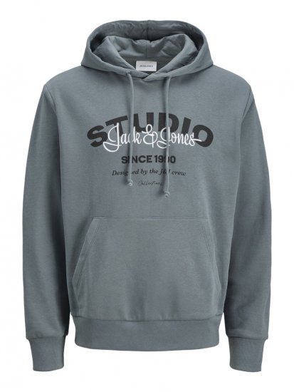 Jack & Jones Yuki Hood Sweatshirt Stormy Weather - Puloverji & jopice - Moški Puloverji & Jopice za Močnejše Postave