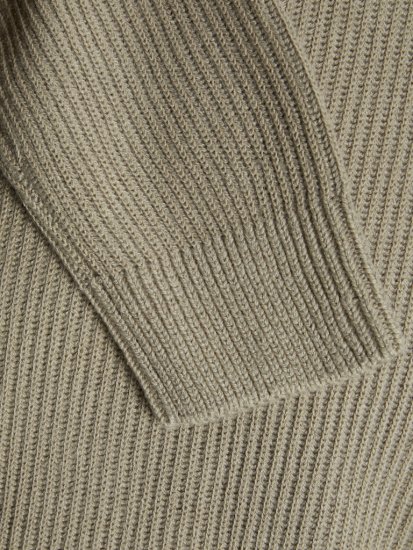 Jack & Jones Pannel Knit Half Zip Pullover Crockery - Puloverji & jopice - Moški Puloverji & Jopice za Močnejše Postave