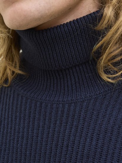 Jack & Jones Pannel Roll Neck Knit Pullover Sky Captain - Puloverji & jopice - Moški Puloverji & Jopice za Močnejše Postave