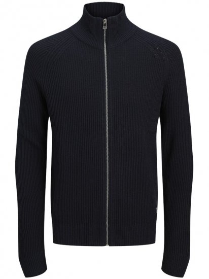 Jack & Jones Pannel Zip Knit Cardigan Sky Captain - Puloverji & jopice - Moški Puloverji & Jopice za Močnejše Postave