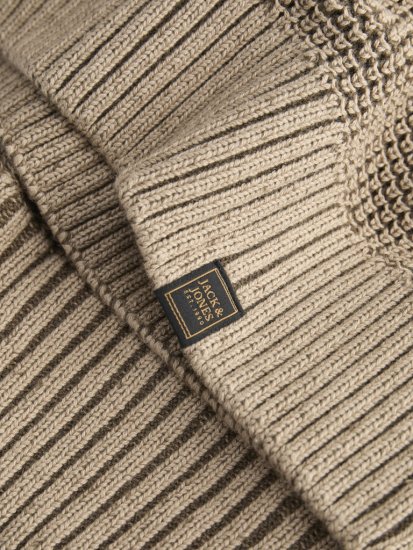 Jack & Jones Ethan High Neck Knit Pullover Crockery - Puloverji & jopice - Moški Puloverji & Jopice za Močnejše Postave