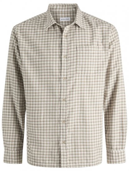 Jack & Jones Mini Check Long Sleeve Shirt Atmosphere - Srajce - Moške srajce za Močnejše Postave