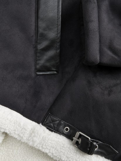 Jack & Jones Cole Aviator Jacket Black - Jakne - Moške bunde za Močnejše Postave