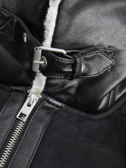 Jack & Jones Cole Aviator Jacket Black - Jakne - Moške bunde za Močnejše Postave