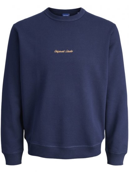 Jack & jones Norrebro Crew Neck Sweatshirt Ocean Cavern - Puloverji & jopice - Moški Puloverji & Jopice za Močnejše Postave