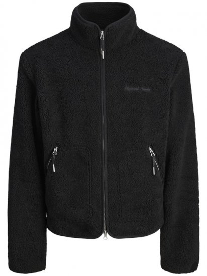 Jack & Jones Norrebro Teddy Jacket Black - Jakne - Moške bunde za Močnejše Postave