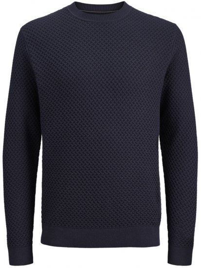 Jack & Jones Barkley Crew Neck Knitted Sweater Night Sky - Puloverji & Jopice - Moški Puloverji & Jopice za Močnejše Postave