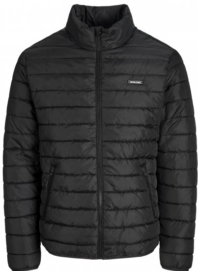 Jack & Jones Elvis Light Puffer Collar Jacket Black - Jakne - Moške bunde za Močnejše Postave