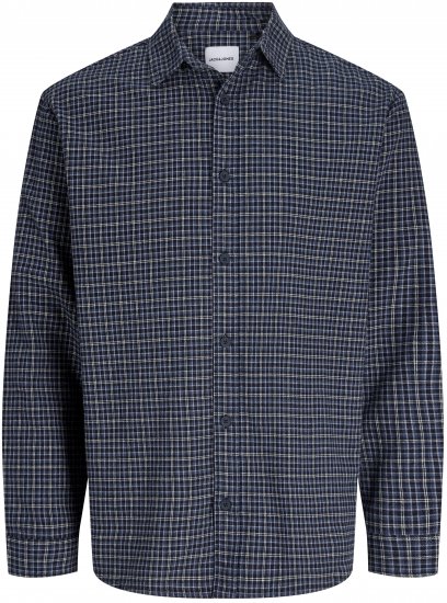 Jack & Jones Carter Check Shirt Navy Blazer - Srajce - Moške srajce za Močnejše Postave