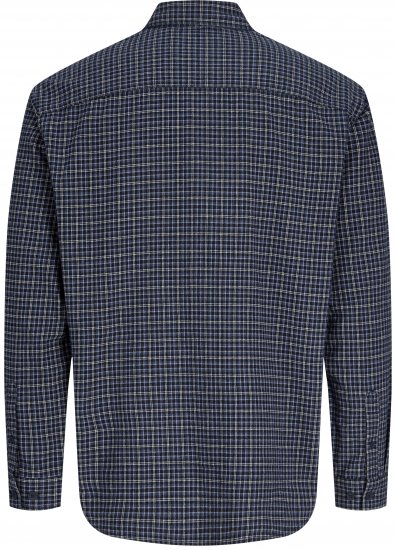 Jack & Jones Carter Check Shirt Navy Blazer - Srajce - Moške srajce za Močnejše Postave