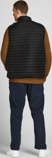 Jack & Jones MULTI BODYWARMER With COLLAR Black - Jakne - Moške bunde za Močnejše Postave