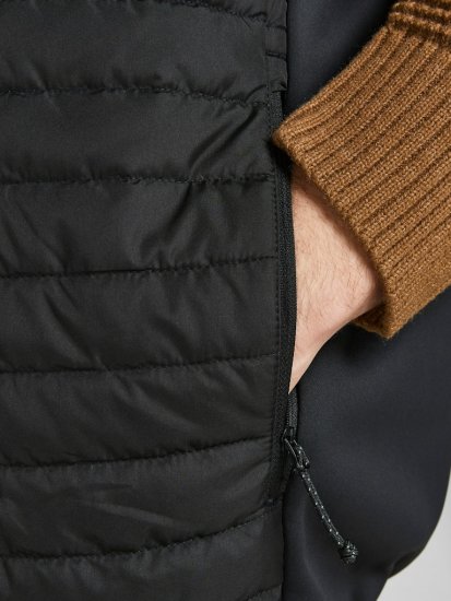 Jack & Jones MULTI BODYWARMER With COLLAR Black - Jakne - Moške bunde za Močnejše Postave