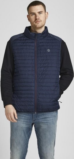 Jack & Jones MULTI BODYWARMER With COLLAR Navy Blazer - Jakne - Moške bunde za Močnejše Postave