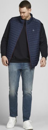 Jack & Jones MULTI BODYWARMER With COLLAR Navy Blazer - Jakne - Moške bunde za Močnejše Postave