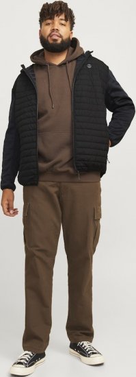 Jack & Jones MULTI QUILTED SET-IN Sleeves Jacket Black - Jakne - Moške bunde za Močnejše Postave