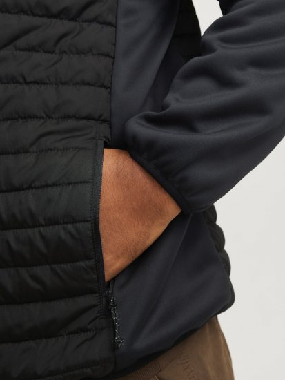 Jack & Jones MULTI QUILTED SET-IN Sleeves Jacket Black - Jakne - Moške bunde za Močnejše Postave