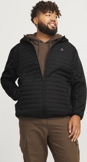 Jack & Jones MULTI QUILTED SET-IN Sleeves Jacket Black - Jakne - Moške bunde za Močnejše Postave
