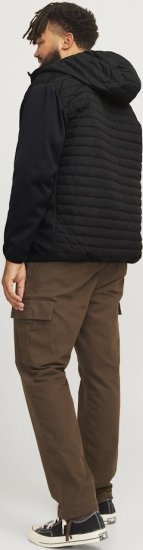 Jack & Jones MULTI QUILTED SET-IN Sleeves Jacket Black - Jakne - Moške bunde za Močnejše Postave