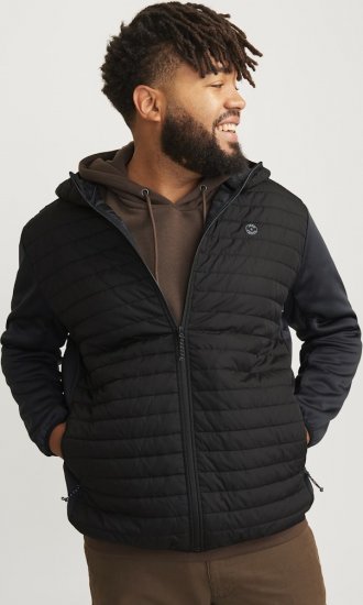 Jack & Jones MULTI QUILTED SET-IN Sleeves Jacket Black - Jakne - Moške bunde za Močnejše Postave