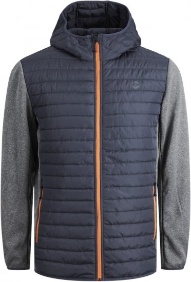 Jack & Jones MULTI QUILTED SET-IN Sleeves Jacket Grey Melange - Jakne - Moške bunde za Močnejše Postave