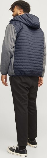 Jack & Jones MULTI QUILTED SET-IN Sleeves Jacket Grey Melange - Jakne - Moške bunde za Močnejše Postave