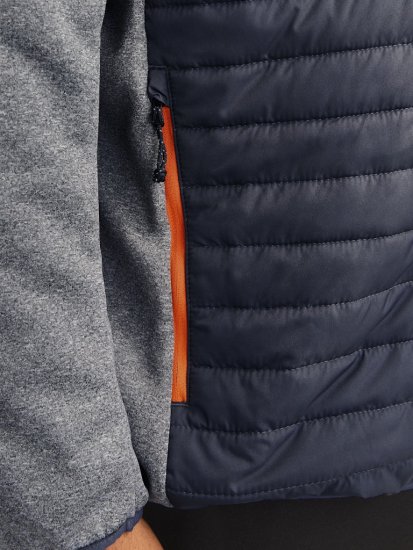 Jack & Jones MULTI QUILTED SET-IN Sleeves Jacket Grey Melange - Jakne - Moške bunde za Močnejše Postave