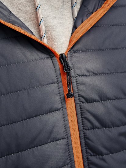 Jack & Jones MULTI QUILTED SET-IN Sleeves Jacket Grey Melange - Jakne - Moške bunde za Močnejše Postave