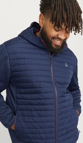 Jack & Jones MULTI QUILTED SET-IN Sleeves Jacket Navy Blazer - Jakne - Moške bunde za Močnejše Postave