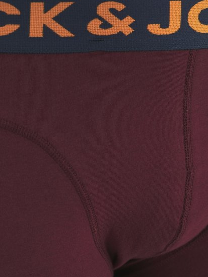 Jack & Jones LICHFIELD Trunks 3-Pack Burgundy - Spodnje perilo & kopalne hlače - Moško Spodnje Perilo za močnejše postave
