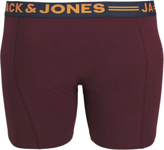 Jack & Jones LICHFIELD Trunks 3-Pack Burgundy - Spodnje perilo & kopalne hlače - Moško Spodnje Perilo za močnejše postave