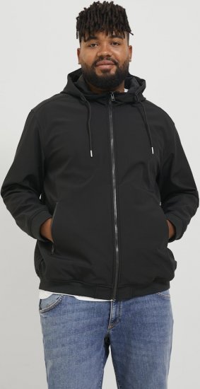 Jack & Jones BASIC Water-Resistant Softshell Jacket Black - Jakne - Moške bunde za Močnejše Postave
