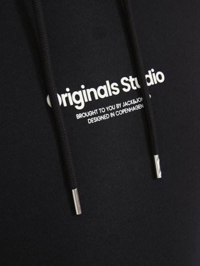 Jack & Jones ESTERBRO Hoodie Black - Puloverji & jopice - Moški Puloverji & Jopice za Močnejše Postave