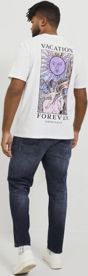 Jack & Jones GLENN FOX GE 224 Jeans Blue Denim - Kavbojke & hlače - Moške Kavbojke in Hlače za Močnejše Postave