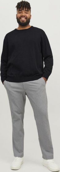 Jack & Jones BASIC Knitted Sweater Black - Puloverji & jopice - Moški Puloverji & Jopice za Močnejše Postave