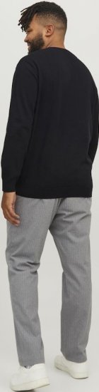 Jack & Jones BASIC Knitted Sweater Black - Puloverji & jopice - Moški Puloverji & Jopice za Močnejše Postave