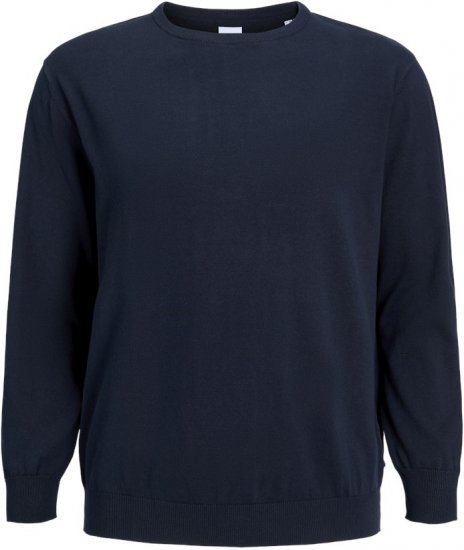 Jack & Jones BASIC Knitted Sweater Navy Blazer - Puloverji & jopice - Moški Puloverji & Jopice za Močnejše Postave