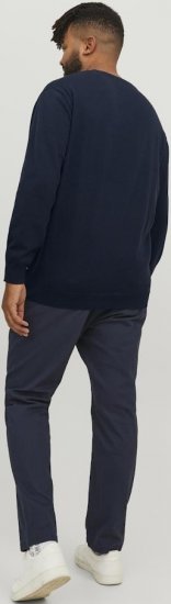 Jack & Jones BASIC Knitted Sweater Navy Blazer - Puloverji & jopice - Moški Puloverji & Jopice za Močnejše Postave