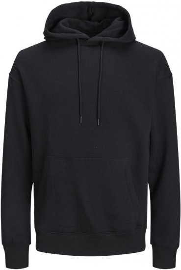 Jack & Jones BRADLEY Hoodie Black - Puloverji & jopice - Moški Puloverji & Jopice za Močnejše Postave