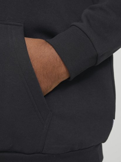 Jack & Jones BRADLEY Hoodie Black - Puloverji & jopice - Moški Puloverji & Jopice za Močnejše Postave