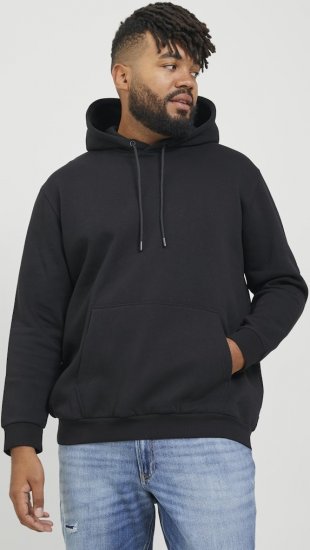 Jack & Jones BRADLEY Hoodie Black - Puloverji & jopice - Moški Puloverji & Jopice za Močnejše Postave