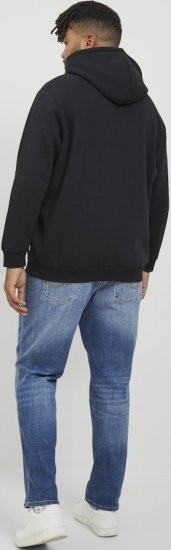 Jack & Jones BRADLEY Hoodie Black - Puloverji & jopice - Moški Puloverji & Jopice za Močnejše Postave